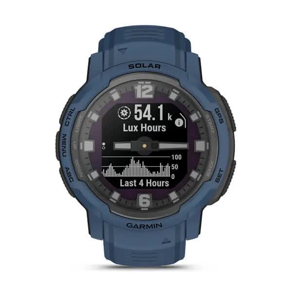 Смарт-годинник наручний Garmin Instinct Crossover Solar синій 010-02730-02 фото