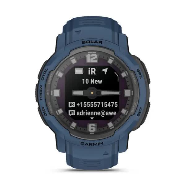 Смарт-часы наручные Garmin Instinct Crossover Solar синие 010-02730-02 фото