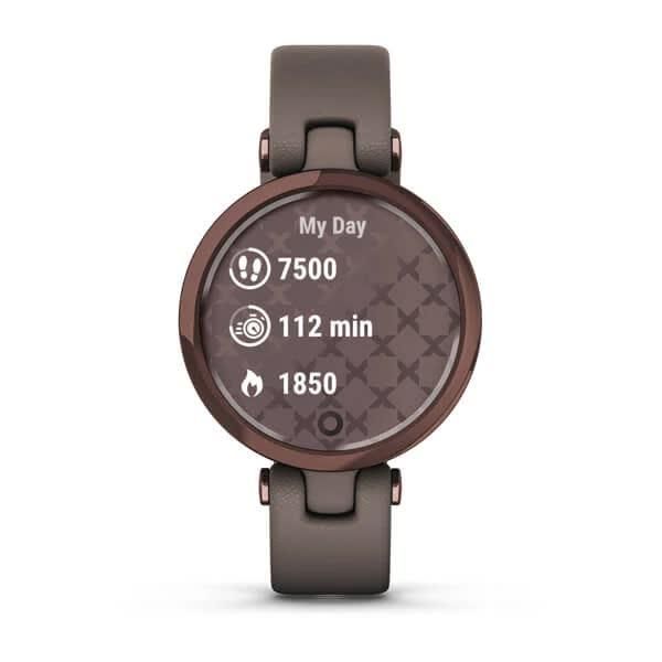 Смарт-годинник Garmin Lily Classic Dark Bronze з бежевим корпусом та ремінцем з італійської шкіри 010-02384-B0 фото