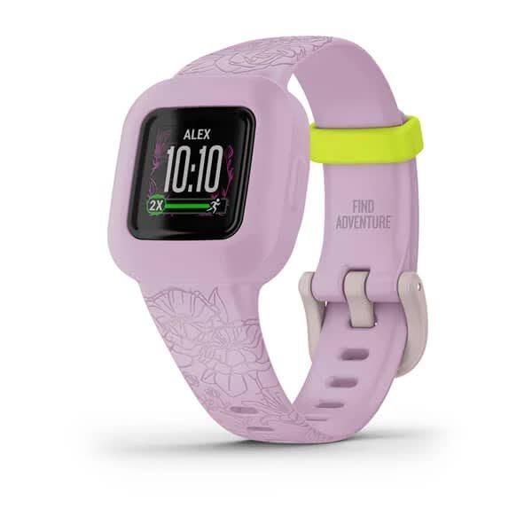 Дитячий фітнес-годинник Garmin Vivofit jr.3 Lilac Floral на фіолетовому ремінці