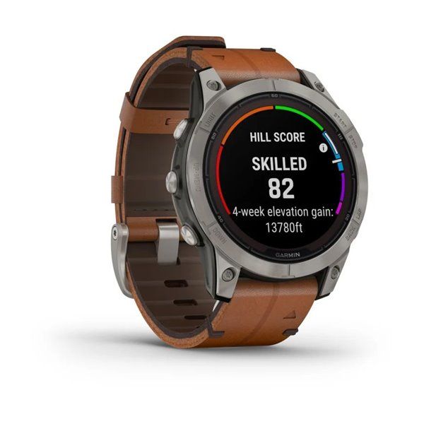 Смарт-часы Garmin Fenix 7 Pro - Sapphire Solar Edition - титановый корпус с каштановым кожаным ремешком 010-02777-30 фото