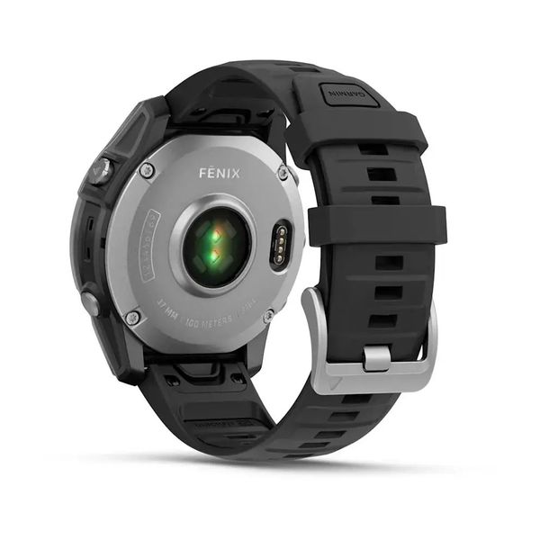 Смарт-часы Garmin Fenix E – 47 мм, AMOLED, нержавеющая сталь с черным силиконовым ремешком 010-03025-00 фото