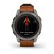 Смарт-часы Garmin Fenix 7 Pro - Sapphire Solar Edition - титановый корпус с каштановым кожаным ремешком 010-02777-30 фото 11