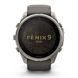 Смарт-годинник Garmin Fenix 9 Pro Solar (51 мм) з титановим корпусом і силіконовим ремінцем кольору галька / сріблясто-сірий