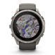 Смарт-годинник Garmin Fenix 9 Pro Solar (51 мм) з титановим корпусом і силіконовим ремінцем кольору галька / сріблясто-сірий