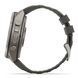 Смарт-годинник Garmin Fenix 9 Pro Solar (51 мм) з титановим корпусом і силіконовим ремінцем кольору галька / сріблясто-сірий