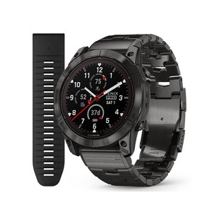 Смарт-годинник Garmin Fenix 7X Pro - Sapphire Solar Edition - темно-сірий титан DLC Carbon з титановим браслетом 010-02778-30 фото