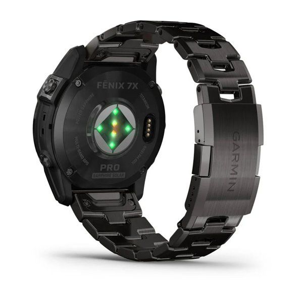 Смарт-часы Garmin Fenix ​​7X Pro - Sapphire Solar Edition - темно-серый титан DLC Carbon с титановым браслетом 010-02778-30 фото