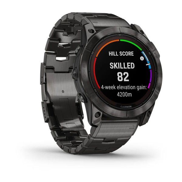 Смарт-часы Garmin Fenix ​​7X Pro - Sapphire Solar Edition - темно-серый титан DLC Carbon с титановым браслетом 010-02778-30 фото