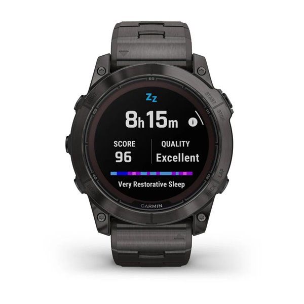 Смарт-годинник Garmin Fenix 7X Pro - Sapphire Solar Edition - темно-сірий титан DLC Carbon з титановим браслетом 010-02778-30 фото