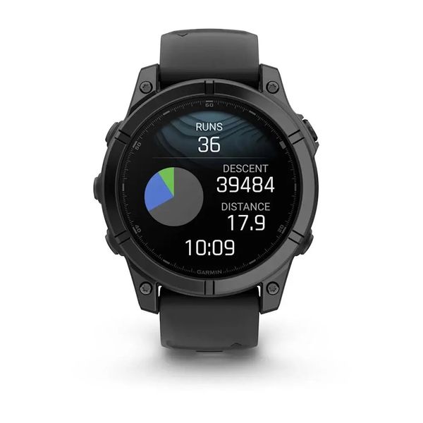 Смарт-часы Garmin Fenix E – 47 мм, AMOLED, сланцево-серый стальной корпус с черным силиконовым ремешком 010-03025-01 фото