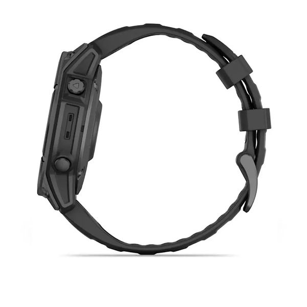 Смарт-часы Garmin Fenix E – 47 мм, AMOLED, сланцево-серый стальной корпус с черным силиконовым ремешком 010-03025-01 фото