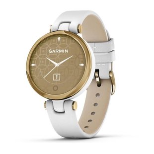 Смарт-годинник Garmin Lily Classic Light Gold з білим корпусом та ремінцем з італійської шкіри 010-02384-B3 фото