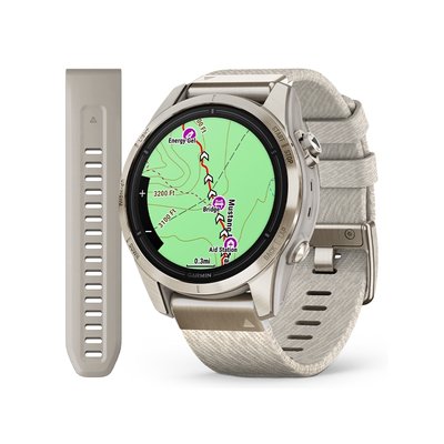 Смарт-часы Garmin Epix Pro (Gen 2) - Sapphire Edition 42 mm - нежно-золотистые с нейлоновым ремешком 010-02802-20 фото