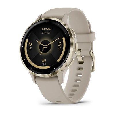 Смарт-годинник Garmin Venu 3s, сталевий золотистий безель з корпусом французького сірого кольору та силіконовим ремінцем 010-02785-02 фото