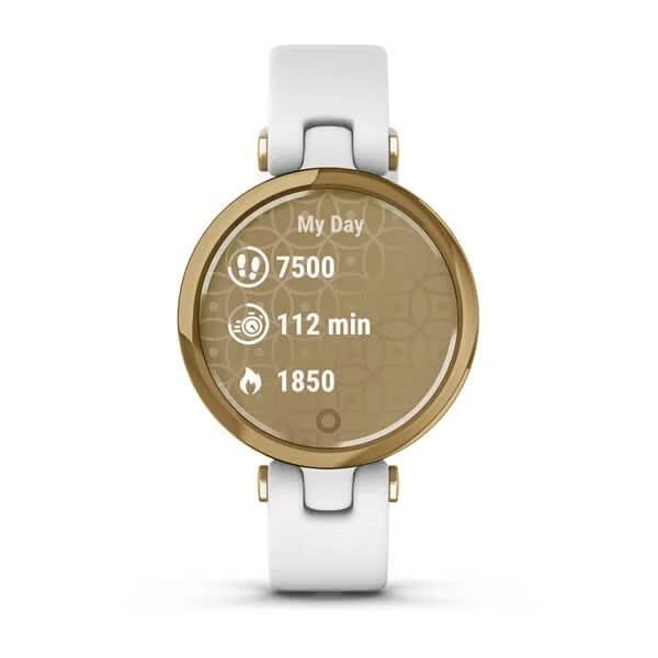 Смарт-годинник Garmin Lily Classic Light Gold з білим корпусом та ремінцем з італійської шкіри 010-02384-B3 фото