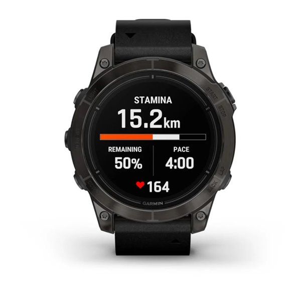 Смарт-годинник Garmin Epix Pro (Gen 2) - Sapphire Edition 47 mm - темно-сірий титан DLC Carbon зі шкіряним ремінцем 010-02803-30 фото