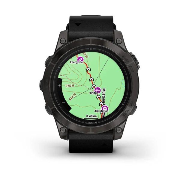 Смарт-годинник Garmin Epix Pro (Gen 2) - Sapphire Edition 47 mm - темно-сірий титан DLC Carbon зі шкіряним ремінцем 010-02803-30 фото