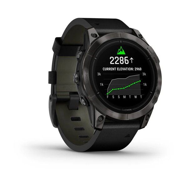 Смарт-годинник Garmin Epix Pro (Gen 2) - Sapphire Edition 47 mm - темно-сірий титан DLC Carbon зі шкіряним ремінцем 010-02803-30 фото