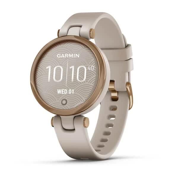 Смарт-годинник Garmin Lily Sport Rose Gold зі світло-бежевим корпусом та силіконовим ремінцем 010-02384-11 фото