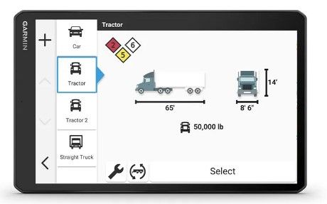 7-дюймовый GPS-навигатор для грузовиков Garmin dēzl™ OTR725 с видеорегистратором 010-02927-00 фото