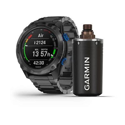 Смарт-часы Garmin Descent Mk2i титановые DLC с титановым ремешком в комплекте с передатчиком Descent T1 010-02132-12 фото