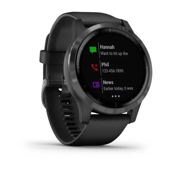 Смарт-часы Garmin Vivoactive 4 серые с черным ремешком 010-02174-13 фото