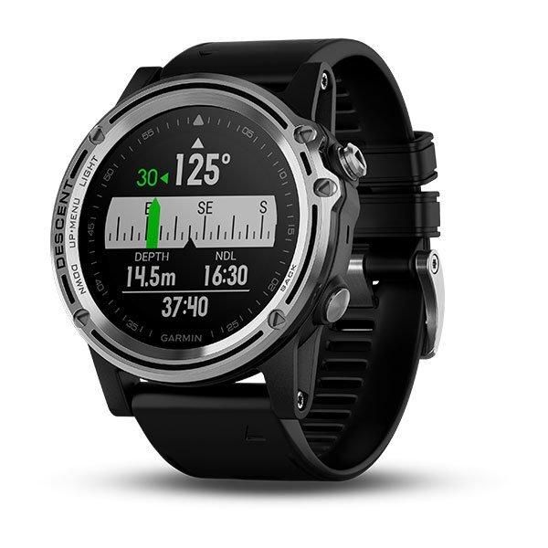 Смарт-годинник Garmin Descent Mk1 Silver Sapphire з чорним ремінцем 010-01760-10 фото