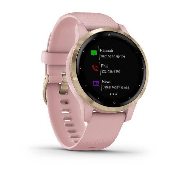 Смарт-часы Garmin Vivoactive 4S, цвет розовый / золотистый 010-02172-33 фото