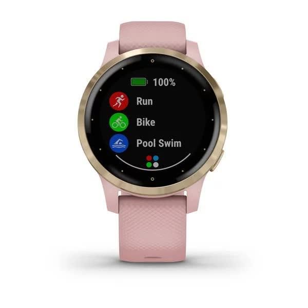 Смарт-часы Garmin Vivoactive 4S, цвет розовый / золотистый 010-02172-33 фото