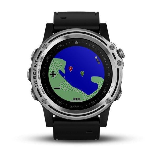 Смарт-годинник Garmin Descent Mk1 Silver Sapphire з чорним ремінцем 010-01760-10 фото