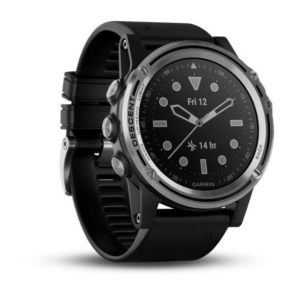 Смарт-годинник Garmin Descent Mk1 Silver Sapphire з чорним ремінцем 010-01760-10 фото