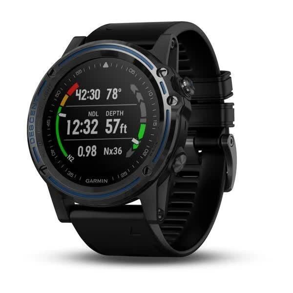 Смарт-часы Garmin Descent Mk1 серые Sapphire с черным ремешком 010-01760-12 фото