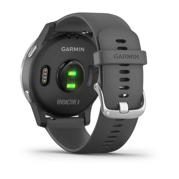 Смарт-годинник Garmin Vivoactive 4 сріблястий з сірим корпусом та ремінцем 010-02174-03 фото