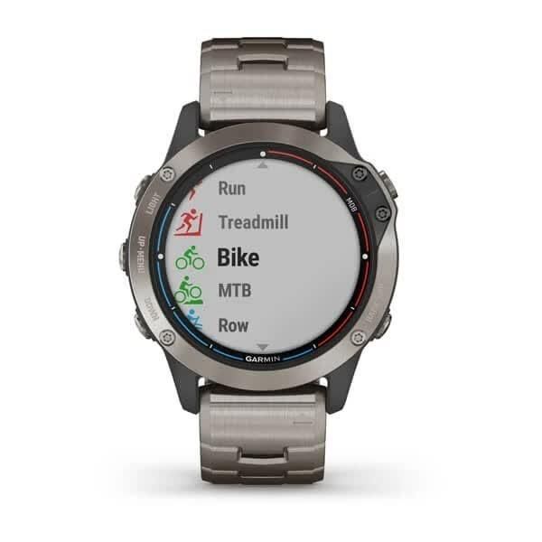 Смарт-часы Garmin Quatix 6 серые титановые с титановым ремешком 010-02158-95 фото