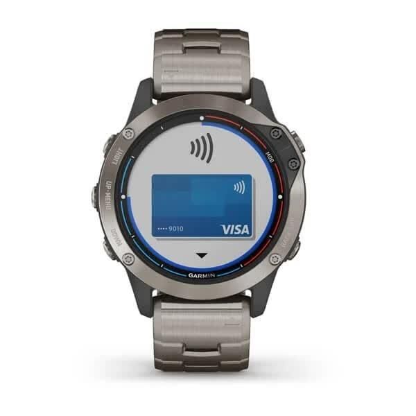 Смарт-часы Garmin Quatix 6 серые титановые с титановым ремешком 010-02158-95 фото