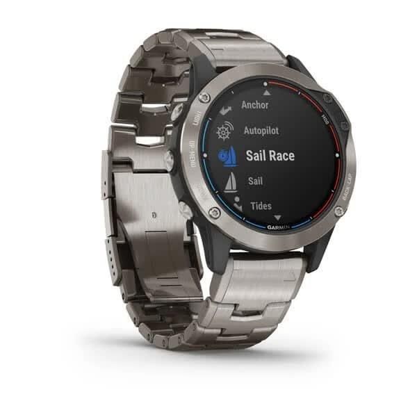 Смарт-часы Garmin Quatix 6 серые титановые с титановым ремешком 010-02158-95 фото