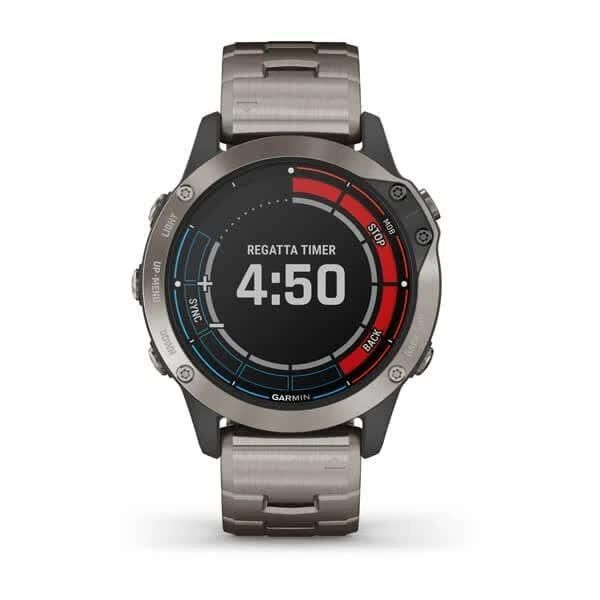 Смарт-часы Garmin Quatix 6 серые титановые с титановым ремешком 010-02158-95 фото