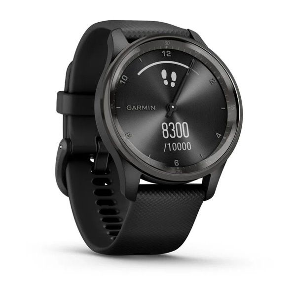 Смарт-годинник Garmin Vivomove Trend із грифельним сталевим безелем, чорними корпусом та ремінцем 010-02665-00 фото