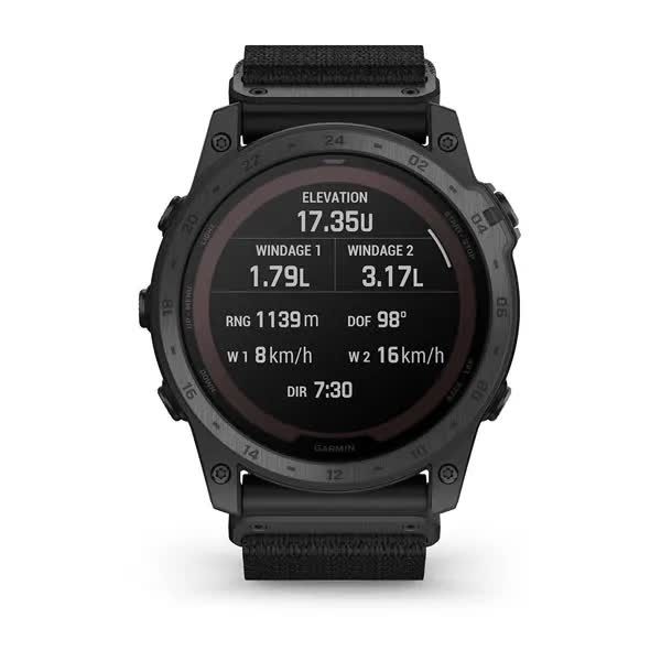 Смарт-годинник Garmin Tactix 7 Pro Ballistics Edition чорний з сонячною зарядкою і нейлоновим ремінцем 010-02704-21 фото