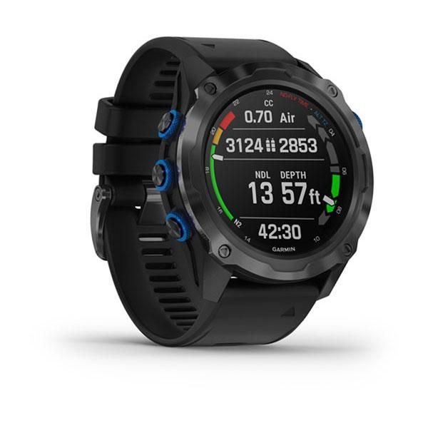 Смарт-годинник Garmin Descent Mk2i Titanium Carbon Grey DLC з чорним ремінцем 010-02132-11 фото