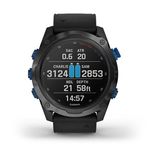 Смарт-годинник Garmin Descent Mk2i Titanium Carbon Grey DLC з чорним ремінцем 010-02132-11 фото