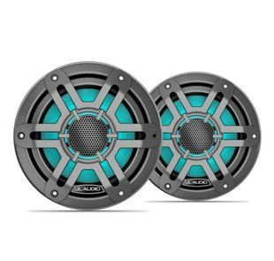 Морські динаміки JL Audio&reg; M200 6.5" зі світлодіодним підсвічуванням та сірою спортивною решіткою (Gray Sport Grille)