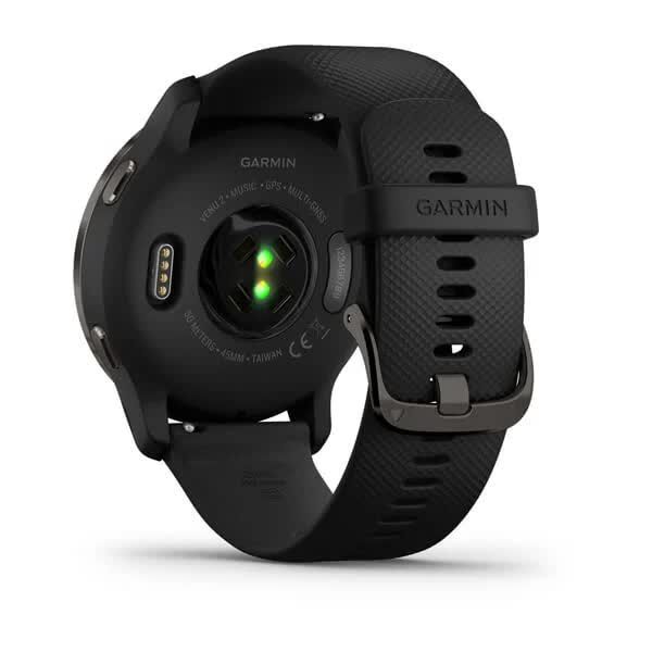 Смарт-часы Garmin Venu 2 черные с серым безелем и силиконовым ремешком 010-02430-11 фото