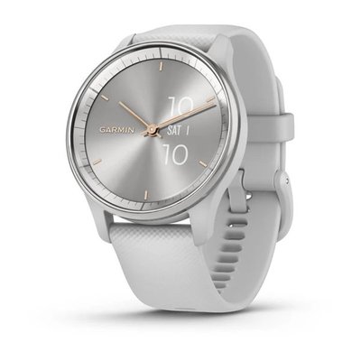 Смарт-часы Garmin Vivomove Trend с серебристым стальным безелем, серыми корпусом и ремешком 010-02665-03 фото