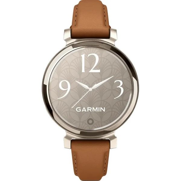 Смарт-годинник Garmin Lily 2 Classic кремово-золотистий, світло-коричневий шкіряний ремінець 010-02839-02 фото