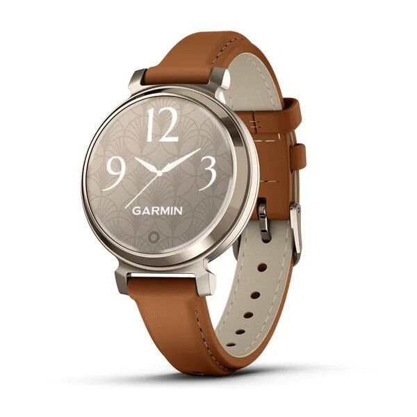 Смарт-часы Garmin Lily 2 Classic кремово-золотистые, светло-коричневый кожаный ремешок 010-02839-02 фото