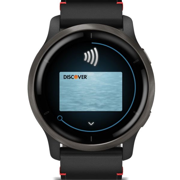 Смарт-часы Garmin Venu 2 черные с серым безелем и кожаным ремешком 010-02430-21 фото