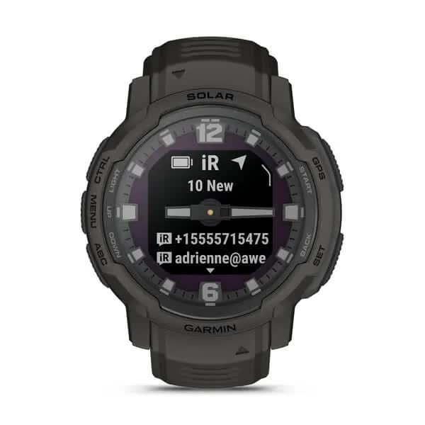 Смарт-часы наручные Garmin Instinct Crossover Solar графитовые 010-02730-01 фото