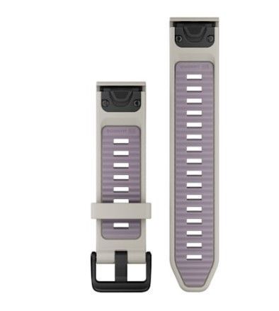Ремешок Garmin QuickFit 20, светло-серый /лавандовый силиконовый для Fenix 6S, Fenix 5S/5S Plus